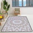 thumbnail image 3 of SKYSONIC Area Rug Brown Kaleidoscopic Effect Nursery Rug Floor Mat Kids Playing Mat for Living Room Bedroom, 80x58 in, 3 of 6