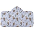 thumbnail image 5 of Yayeee Kids Hooded Towel with Hand Pockets Beach Soft Absorbent Bath Wrap 50 x 23.5 inch, Purple Otters Pattern, 5 of 5