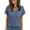 Blue, variant on Uaswgudfs ​Casual Women Blouses: V-Neck Loose Fit Knit Top with Ribbed Texture & Summer Breathable Trendy Design