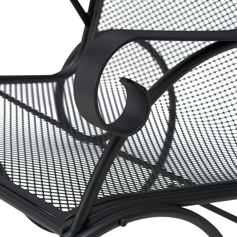 Mainstays Metal Mesh Rocking Chair Black Walmart