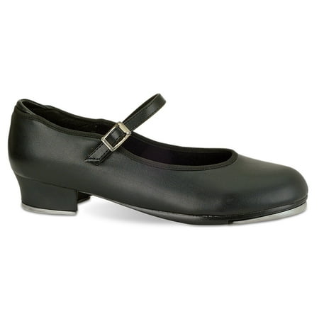 

Danshuz Women s Value Strap Tap Buckle Black Flats 8.5 M