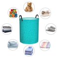 thumbnail image 4 of Sikiie water droplets Print Round Dirty Clothes Basket, Waterproof Standing Foldable Storage Basket, for Laundry Room, Bedroom, Bathroom Storage-Small, 4 of 6