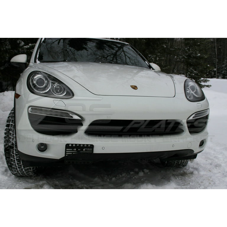 For 11-14 Porsche Cayenne | EOS Plate Version 1 Mid Sized Front Bumper Tow  Hook License Relocator Mount Bracket Tow-131