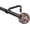 Black, variant on Urbanest Adjustable Single Curtain Rod Set Burgundy Planet Ball Finials – 3/4-Inch Diameter, With Black Rod, 28–48 Inches