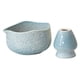 thumbnail image 4 of Cuenco japonés para matcha, hecho a mano, para ceremonia del matcha, con soporte para batidor, 450 ml, para té Azul, 4 of 9