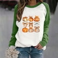 thumbnail image 2 of Top Style Trends for Women!DianGeFu Womens Hoodies Thanksgiving Lightweight Print Round Neck Loose Long Sleeve T-shirt Tops Blouse Save Up Under 50%(Green,XL), 2 of 4
