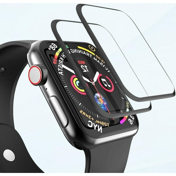 [2 Pcs] Tempered Glass Screen Protector Compatible for Apple Watch Series 6/SE/5/4 44mm, 3D Full Coverage Edge Anti-Scratch, Waterproof Bubble-Free HD Clear Film for iWatch 44mm