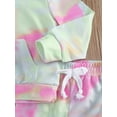 thumbnail image 5 of Baby Girls Autumn Winter Outfits Tie-Dye Sweatshirt Long Sleeve Hoodies Tops Pants, 5 of 6