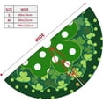 thumbnail image 4 of Saint Patrick''s Day Clover Polka Dot Cute Green 36 Inch Christmas Tree Skirt Carpet Mat Funny Party Decor Supplies for Xmas Halloween Decorations Occasion, 4 of 6