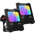 thumbnail image 1 of RGB LED Floodlights Outdoor 15W Smart Light, Color Changing Floodlight Bluetooth Control, 1 of 5