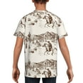 thumbnail image 5 of Wukai Western Desert Cowboys3 Youth Unisex Short Sleeve T-Shirt for Boys, Girls, Teens, and Kids-X-Small, 5 of 7