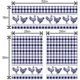 thumbnail image 4 of Blue Rooster Kitchen Curtains Short and Valance Set Buffalo Plaid Country Farm Dining Room Fabric Curtain Drapes Retro Cafe Curtains with Valance for Home Decor, 4 of 5