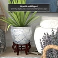 thumbnail image 3 of Red Lantern 16" Abstract Blue & Silver Porcelain Fishbowl Planter, 3 of 7