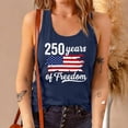 thumbnail image 2 of 250th Anniversary USA Tank Tops Women - 250 Years of Freedom | We the People USA Flag Tanks Vest, Patriotic Racerback Tank for 4th of July, 2 of 6