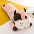 thumbnail image 1 of Soft/Cute/Cartoon Cow Doll Long Strip Cow Plush Stuffed Toy Home Decoration Car Gift Company Wedding Doll Girl Couples Childrenpink strap110 Deng Xun unisex, 1 of 2
