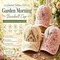 thumbnail image 4 of Limited Edition 2026 New Garden Morning Baseball Cap, Adjustable Cotton Hummingbird Flowers Baseball Hat, Lightweight Breathable, #C, 4 of 8