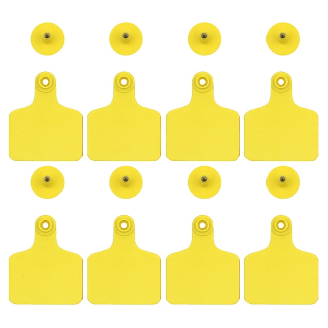 Miangastore 100pcs Plastic Ox ID Tag Animal Ear Tags Animal Tags Cow Blank Ear Tag