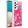 thumbnail image 3 of Compatible with Samsung Galaxy A53 5G Case Glitter Liquid Cute Clear Phone Case Floating Quicksand Shockproof Protective Bumper Silicone Soft TPU Case for Samsung Galaxy A53 5G Love Pink YB, 3 of 6
