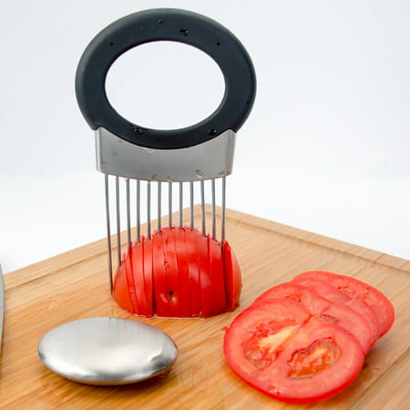 GLiving The Best Onion Holder for Slicing All-In-One | Potato holder | Odor Remover | Vegetable Slicer | Onion Chopper Stainless