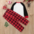 thumbnail image 3 of Famille une Famille de Quatre Automne et Hiver Pyjama Deux Pièces à Carreaux Rouges Vêtements de Maison de Noël Haut Pantalon (Enfant) 2, 3 of 4