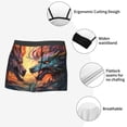 thumbnail image 3 of Yiaed Colorful Wave Dragon Head Print Men's Soft Cotton Boxer Shorts Breathable Boxers Underwear Moisture-Wicking Underwear Stretch Boxer Briefs for Man-X-Large, 3 of 5