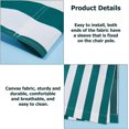 thumbnail image 4 of Tela de repuesto para silla de playa, 115 cm x 43,5 cm. Tela de repuesto para silla de playa, rayas verdes y blancas. Lona de repuesto para silla de salón., 4 of 9