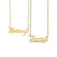 thumbnail image 2 of Special BOGO. Buy One Get One at 50% Off. Personalized Name Necklaces. Diamond Cut "Tammy" w/18" Figaro chain or Polished "Brittany" w/18" Link chain, 2 of 3