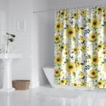 thumbnail image 2 of White Green Leaf Sunflower Pattern Shower Curtain 72"x84" ,Bathroom Decorative Shower Curtains Set with 12 Hooks,Modern Waterproof Washable Shower Curtain, 2 of 6