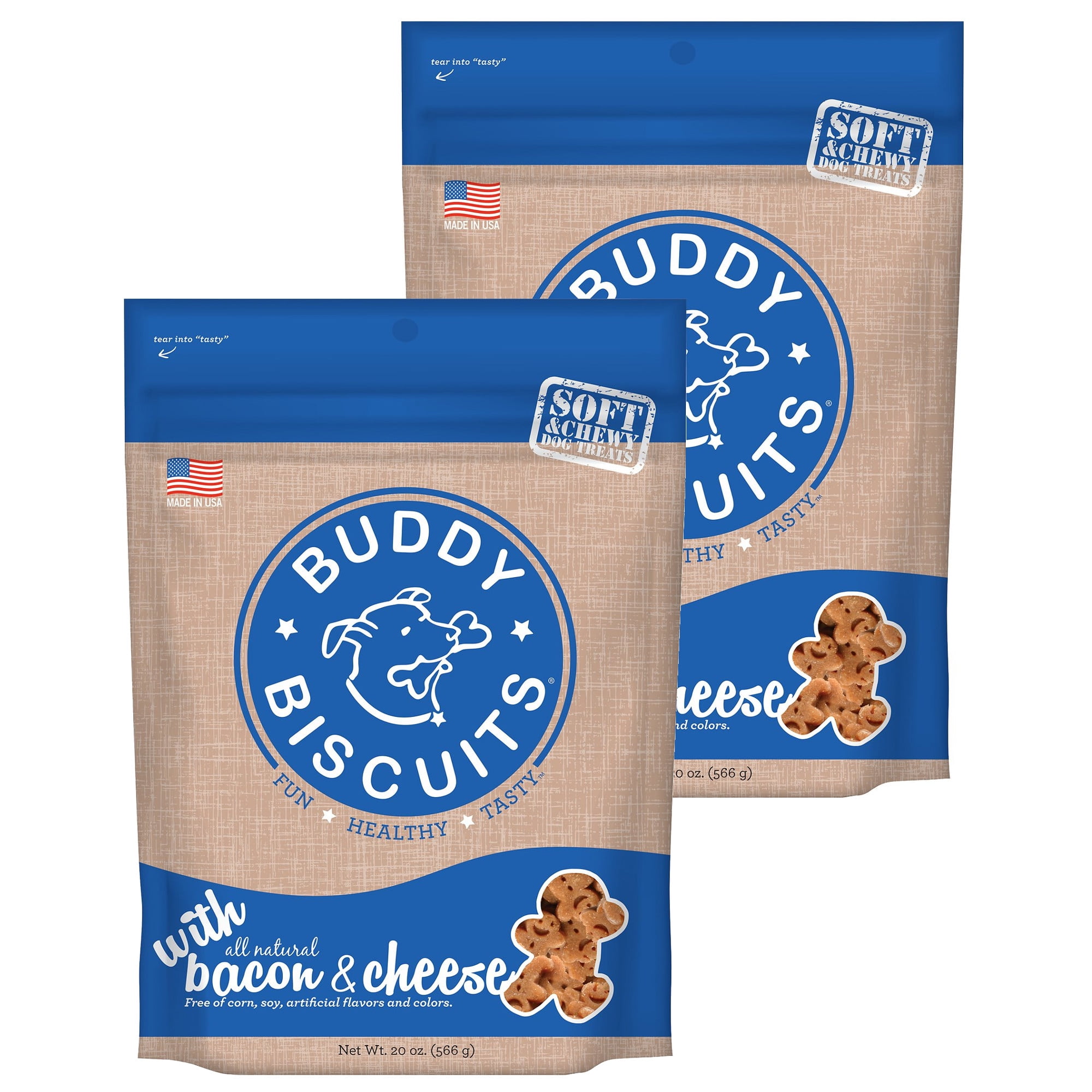 Cloud Star Buddy Biscuits 20 oz Soft & Chewy Dog Treats Bacon