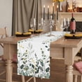 thumbnail image 2 of Table Runners 70 Inches Long Dress Scarves, Green Eucalyptus Farmhouse Coffee/Dining/Kitchen Table Decor, Holiday Table Runner, Watercolor Spring Weeping Botanical 13x70 Inch, 2 of 9