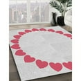 thumbnail image 3 of Ahgly Company Machine Washable Indoor Rectangle Transitional Tulip Pink Area Rugs, 8' x 10', 3 of 7
