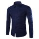 thumbnail image 1 of Blusa y camisa de manga larga con cuello vuelto para hombre, blusa informal de moda con solapa y botones, blusa transpirable de poliéster para hombre, 1 of 2