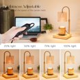 thumbnail image 6 of Sziqiqi Gold Crystal Candle Warmer Lamp with Timer: Height Adjustable Wax Warmer for Fragrance Diamond Faceted Glass Shade Wood Base Safe Flameless Home Decor for Bedroom Gift for Mom Women, 6 of 7