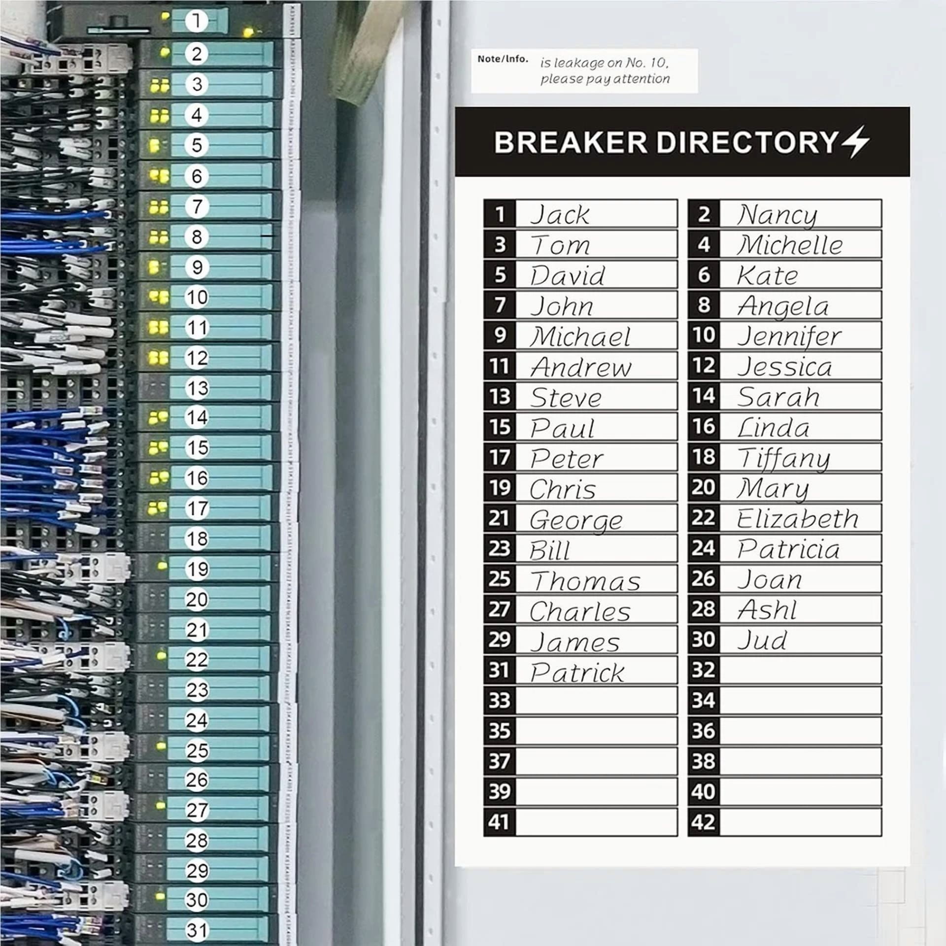 BUTTERFLY- 16 Sheets Breaker Panel Labels Box Sticker Numbers Breaker Panel Labels Sticke