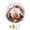 2-C, variant on Halloween Pearl Diamond Painting Kit, DIY Craft Pre-Assembled Metal Chain, Acrylic Round Board with Lace Edge, 3D Mixed-Sized Pearl Beads Craft, Festive Window Wall Decor