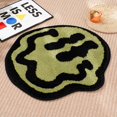 thumbnail image 2 of Green and BlackTrippy Happy Face Bath Mat Red - Cool Rugs for Bedroom, Preppy Rug, Hippie Rug Non-Slip, Cute Fun Funky Trendy Rug, Red Decor for Bedroom Bathroom, 2 of 6