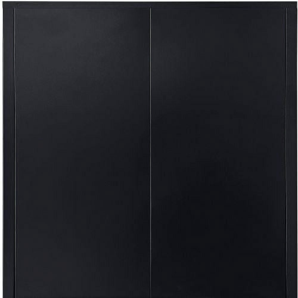 All Steel Bookcase 36" W x 12" D x 60" H Black 5 Openings