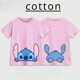 thumbnail image 2 of Camiseta infantil de algodón multicolor con cuello redondo y manga corta con estampado informal de Disney Stitch Anime de verano, 2 of 4