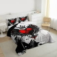 thumbnail image 3 of Castle Fairy Love Heart Angel Wings 3 Pieces Queen Comforter Set for Female Women,Happy Valentine's Day Bedding Sets,Gothic Queen Crown Bedding Comforter Set Breathable,Graffiti Splash Bedroom Decor, 3 of 8