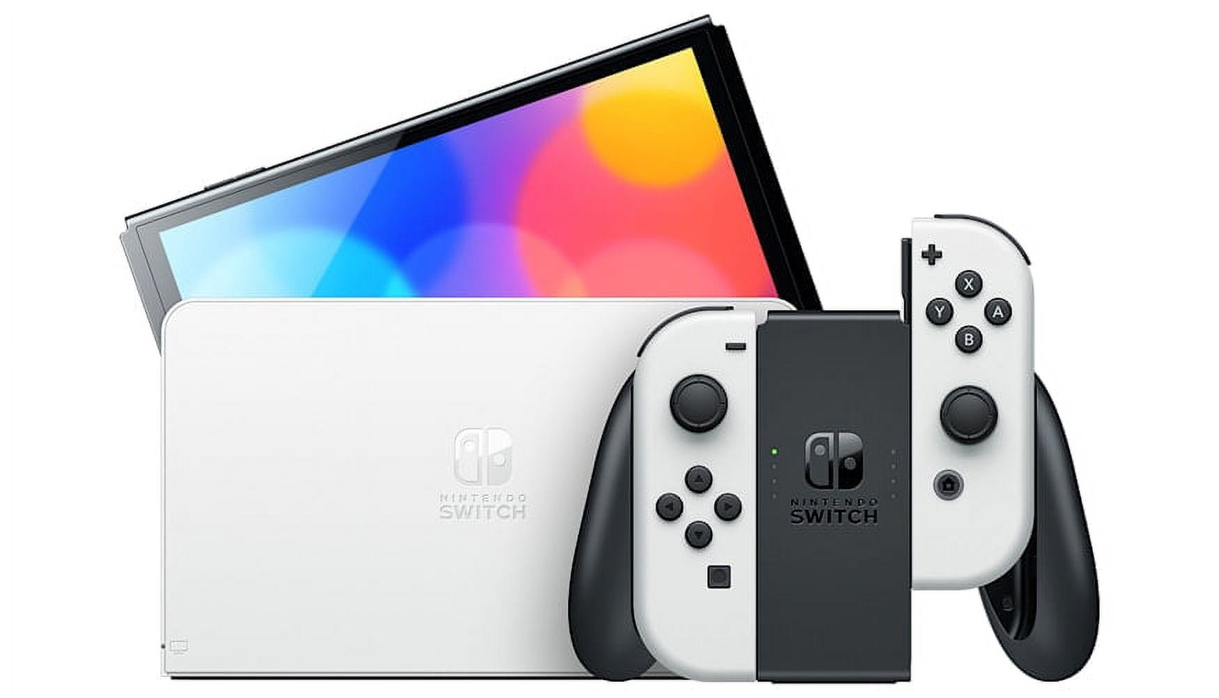 Pre-Owned Nintendo Switch OLED Model White Set With Headset Bolt Axtion Bundle