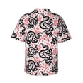 thumbnail image 3 of Balery Black Snake Print Men's Hawaiian Shirts Short Sleeve Beach Shirt Relaxed Fit Vacation Button Down Shirts-XX-Large, 3 of 9
