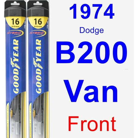 - 1974 Dodge B200 Van Wiper Blade Set/Kit (Front) (2 Blades) - Hybrid