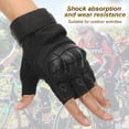 thumbnail image 5 of Uxcell Men's Outdoor Fingerless Gloves Half Finger Gloves Breathable Workout Gloves Black, M, 5 of 7