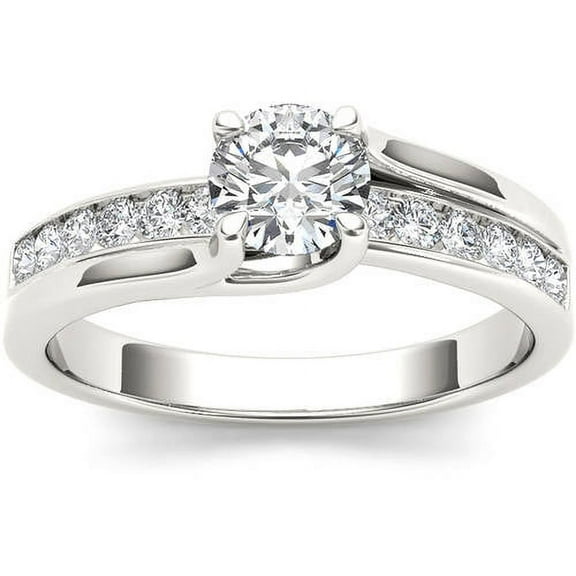 1 Carat T.W. Diamond Classic 14kt White Gold Engagement Ring