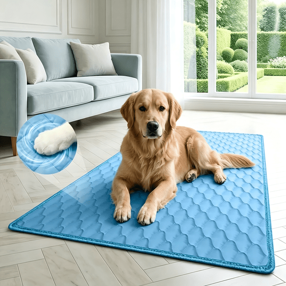 Cat Cooling Mat Outdoor, Indoor Cooling Pad for Cats, Comfort Dog Cooling Mats, Pet Cooling Mat for Cats, Easy Clean Breathable Pet Cooling Pad for Summer Home Patio Vehicle Daily Use