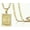 Gold, variant on Jewelry Initial Pendant Necklace for Men Womens, 14K Gold Plated Square Letter Capital Necklace Alphabets from A-Z Figaro Chain Necklace