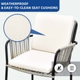 thumbnail image 6 of DEXTRUS Outdoor Dining Chair Set of 2, Rope Woven Design Bistro Chairs, Indoor-Outdoor Armchair Seating - Green and Grey, 6 of 8