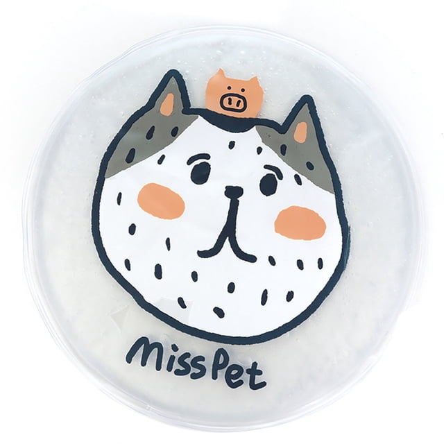 Tapis Rafraîchissant pour Chat Rond Portable Lit de Sommeil pour Chiot