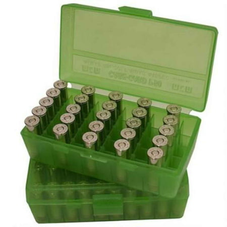 Midway USA P504416 Mtm Ammo Box 50 Round Flip-top 41 44 45 Lc Clear