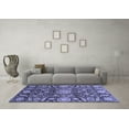 thumbnail image 3 of Ahgly Company Machine Washable Indoor Square Oriental Blue Traditional Area Rugs, 7' Square, 3 of 4